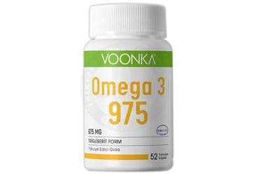 VOONKA OMEGA 3 975 TRIGLISERIT FORM OMEGA 3 ICEREN TAKVIYE EDICI GIDA 975 mg 52 kapsül İlaç Görseli