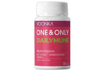 VOONKA ONE & ONLY DAILYMUNE MULTIVITAMIN BETA GLUKAN, SAMBUCUS NIGRA (KARA MURVER), VITAMIN C ICEREN TAKVIYE EDICI GIDA 32 tablet İlaç Görseli