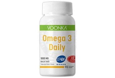 VOONKA OMEGA 3 DAILY OMEGA 3 ICEREN TAKVIYE EDICI GIDA 1000 mg 92 kapsül İlaç Görseli