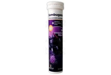SAMBUGEM PLUS EFERVESAN TABLET KARA MURVER EKSTRESI, VITAMIN C, BETA GLUKAN, CINKO ICEREN TAKVIYE EDICI GIDA 20 tablet İlaç Görseli