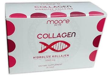 MOORE COLLAGEN HIDROLIZE KOLLAJEN ICEREN TAKVIYE EDICI GIDA 5000 mg 30 saşe İlaç Görseli