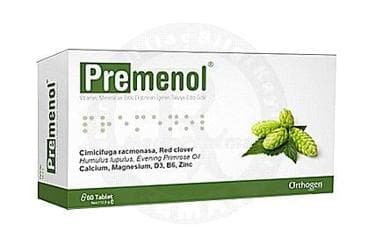 PREMENOL VITAMIN, MINERAL VE BITKI EKSTRELERI ICEREN TAKVIYE EDICI GIDA 60 tablet İlaç Görseli