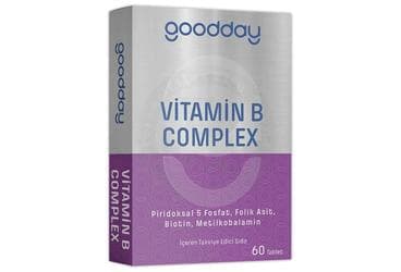 GOODDAY VITAMIN B COMPLEX ICEREN TAKVIYE EDICI GIDA TABLET 60 tablet İlaç Görseli