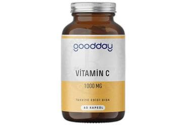 GOODDAY VITAMIN C TAKVIYE EDICI GIDA 1000 mg 60 kapsül İlaç Görseli
