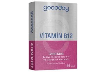 GOODDAY VITAMIN B12 TAKVIYE EDICI GIDA TABLET 60 tablet İlaç Görseli