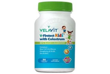 VELAVIT V-FIRSTECT KIDS WITK COLOSTRUM TAKVIYE EDICI GIDA 30 tablet İlaç Görseli