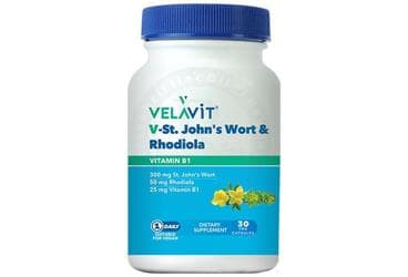 VELAVIT V-ST.JOHN'S WORT & RHODIOLA ICEREN TAKVIYE EDICI GIDA 30 kapsül İlaç Görseli