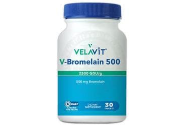 VELAVIT V-BROMELAIN 500 TAKVIYE EDICI GIDA 30 tablet İlaç Görseli