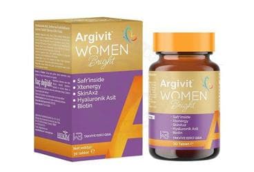 ARGIVIT WOMAN BRIGHT GOLD KOMPLEKS TAKVIYE EDICI GIDA 30 tablet İlaç Görseli