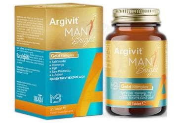 ARGIVIT MAN BRIGHT GOLD KOMPLEKS TAKVIYE EDICI GIDA 30 tablet İlaç Görseli