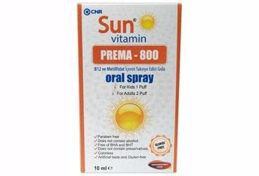 SUN VITAMIN PREMA-800 VITAMIN D3 ICEREN ORAL SPREY 500 IU 10 ml şişe İlaç Görseli