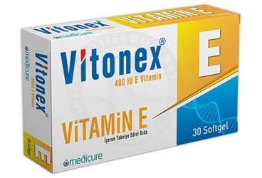 VITONEX VITAMIN E ICEREN TAKVIYE EDICI GIDA 400 IU 30 kapsül İlaç Görseli