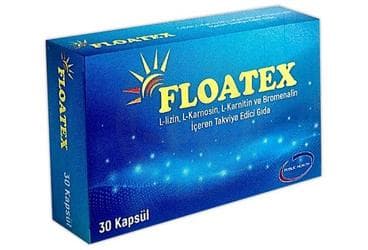 FLOATEX L-LIZIN, L-KARNOSIN, L-KARNITIN VE BROMELAIN ICEREN TAKVIYE EDICI GIDA 30 kapsül İlaç Görseli