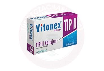 VITONEX TIP II KOLLAJEN ICEREN TAKVIYE EDICI GIDA KAPSUL 60 kapsül İlaç Görseli