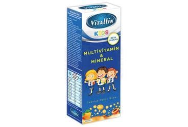 VITALLIN KIDS MULTIVITAMIN VE MINERAL ICEREN TAKVIYE EDICI GIDA 150 ml şişe İlaç Görseli