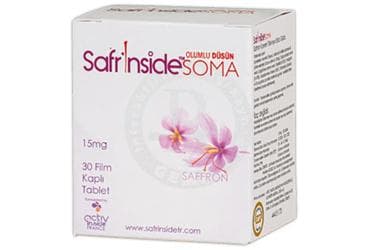 SAFRINSIDESOMA SAFRAN ICEREN TAKVIYE EDICI GIDA 15 mg 30 tablet İlaç Görseli