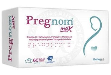 PREGNOM MAX TAKVIYE EDICI GIDA 60 kapsül İlaç Görseli