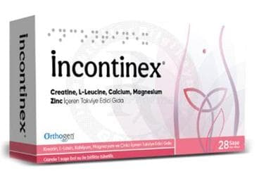 INCONTINEX CREATINE, L-LEUCINE, CALCIUM, MAGNESIUM ZINC ICEREN TAKVIYE EDICI GIDA SASE 28 saşe İlaç Görseli