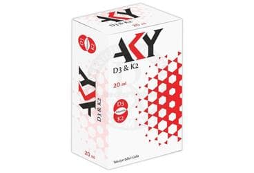 AKY D3&K2 VITAMINI ICEREN TAKVIYE EDICI GIDA 25 mcg 20 ml şişe İlaç Görseli