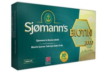 SJOMANN'S BIOTIN ICEREN TAKVIYE EDICI GIDA CIGNENEBILIR TABLET 30 tablet İlaç Görseli