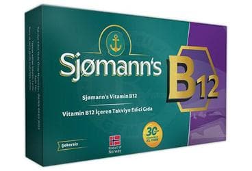 SJOMANN'S VITAMIN B12 ICEREN TAKVIYE EDICI GIDA CIGNENEBILIR TABLET 30 tablet İlaç Görseli