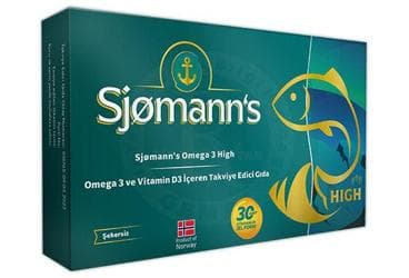 SJOMANN'S FISHOIL OMEGA 3 ICEREN TAKVIYE EDICI GIDA CIGNENEBILIR TABLET 30 tablet İlaç Görseli