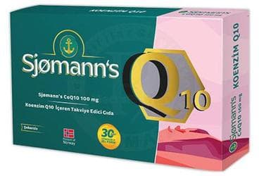 SJOMANN'S KOENZIM Q10 ICEREN TAKVIYE EDICI GIDA CIGNENEBILIR JEL 100 mg 30 kapsül İlaç Görseli