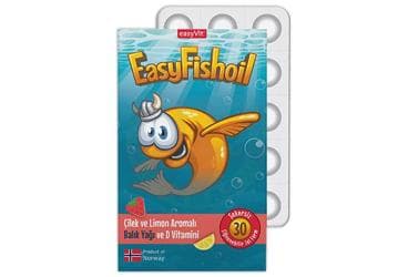 EASYFISHOIL CILEK VE LIMON AROMALI BALIK YAGI VE D VITAMINI ICEREN CIGNENEBILIR JEL 30 jel İlaç Görseli