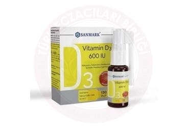 SANMARK VITAMIN D3 SPREY 600 IU 20 ml şişe İlaç Görseli