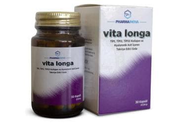 VITA LONGA TIP I, TIP II, TIP III KOLLAJEN VE HYALURONIK ASIT ICEREN TAKVIYE EDICI GIDA 30 kapsül İlaç Görseli