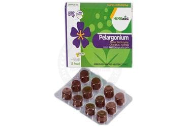 HERBASIST PELARGONIUM AFRIKA SARDUNYASI, OKALIPTUS, ASEROLA ICEREN PASTIL TAKVIYE EDICI GIDA 12 pastil İlaç Görseli