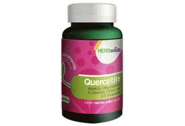 HERBASIST QUERCETIN KUERSETIN, OLEUROPEIN, VITAMIN C, CINKO, VITAMIN D3 ICEREN TAKVIYE EDICI GIDA 60 kapsül İlaç Görseli