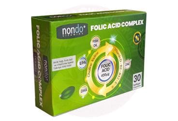 NONDO FOLIC ACID COMPLEX TAKVIYE EDICI GIDA KAPSUL 30 kapsül İlaç Görseli