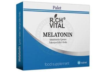 RICH VITAL MELATONIN ICEREN TAKVIYE EDICI GIDA TABLET 30 tablet İlaç Görseli