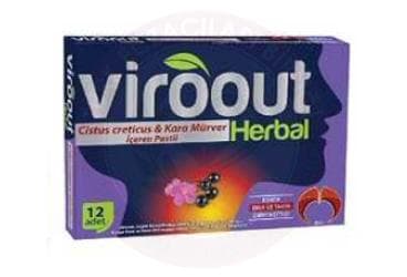 VIROOUT HERBAL CISTUS CRETICUS & KARA MURVER ICEREN PASTIL 12 pastil İlaç Görseli