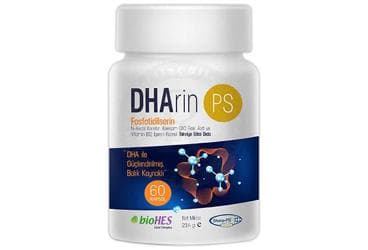 DHARIN PS FOSFOTIDILSERIN, N-ASETIL KARNITIN, KOENZIM Q10, FOLIK ASIT VE VITAMIN B12 ICEREN KAPSUL TAKVIYE EDICI GIDA 60 kapsül İlaç Görseli