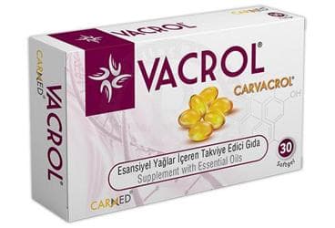 VACROL KARVAKROL ICEREN TAKVIYE EDICI GIDA 500 mg 30 kapsül İlaç Görseli