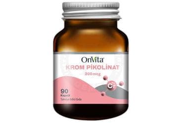 ONVITA KROM PIKOLINAT KAPSUL 200 mg 90 kapsül İlaç Görseli