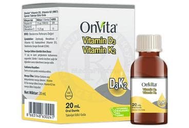 ONVITA VITAMIN D3&K2 DAMLA 20 ml şişe İlaç Görseli