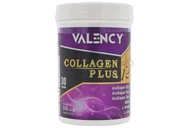 VALENCY COLLAGEN PLUS KOLAJEN TIP 1/2/3, GLISIN, L-PROLIN, L-LIZIN ICEREN TAKVIYE EDICI GIDA 318,42 g toz İlaç Görseli