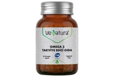 VENATURA OMEGA 3 ICEREN TAKVIYE EDICI GIDA 60 kapsül İlaç Görseli