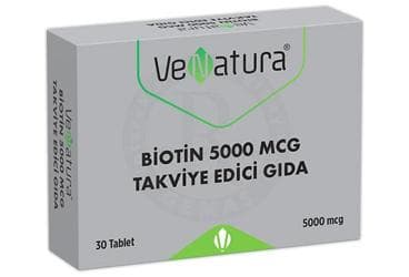 VENATURA BIOTIN TAKVIYE EDICI GIDA 5000 mcg 30 tablet İlaç Görseli