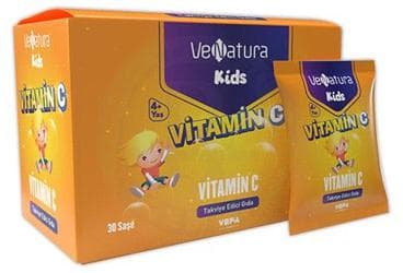 VENATURA KIDS VITAMIN C TAKVIYE EDICI GIDA 30 saşe İlaç Görseli