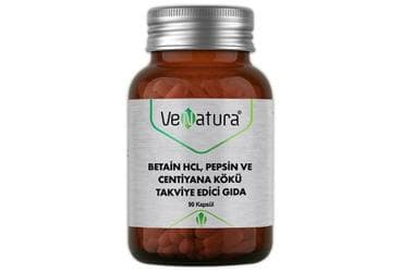 VENATURA BETAIN, PEPSIN, CENTIYANA KOKU ICEREN TAKVIYE EDICI GIDA 90 kapsül İlaç Görseli