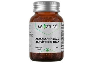 VENATURA ASTAKSANTIN TAKVIYE EDICI GIDA 3 mg 30 kapsül İlaç Görseli