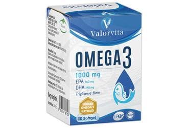 VALORVITA OMEGA 3 TAKVIYE EDICI GIDA KAPSUL 30 kapsül İlaç Görseli