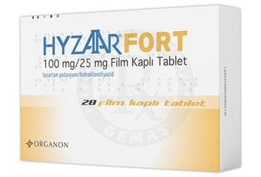 HYZAAR FORT 100 MG/25 MG FİLM KAPLI TABLET (28 TABLET) İlaç Görseli