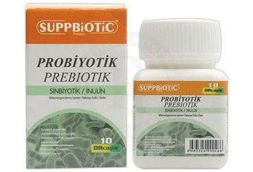 SUPPBIOTIC PROBIYOTIK & PREBIYOTIK TAKVIYE EDICI GIDA KAPSUL 10 kapsül İlaç Görseli