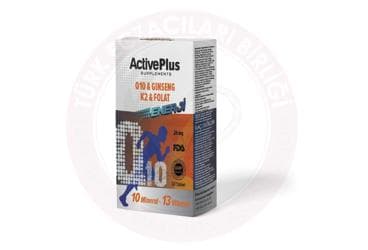 ACTIVE PLUS Q10 & GINSENG & K2 & FOLAT TAKVIYE EDICI GIDA 30 tablet İlaç Görseli