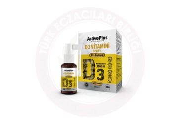 ACTIVE PLUS D3 VITAMINI SPREY TAKVIYE EDICI GIDA 1000 IU 20 ml şişe İlaç Görseli